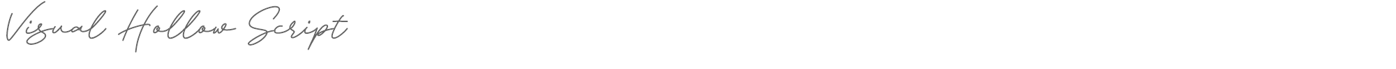 Visual Hollow Script Visual Hollow Script.otf font preview